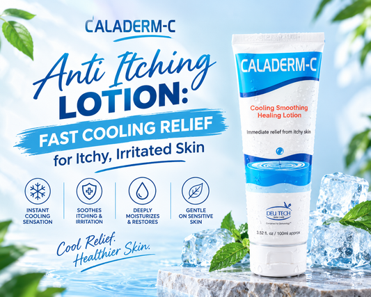 Anti Itching Lotion: Fast Cooling Relief for Itchy, Irritated Skin - Caladerm C Anti-Itching Lotion