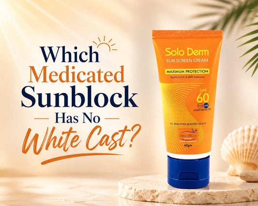 Which Medicated Sunblock Has No White Cast? - Solo Derm SPF 60 Sunblock