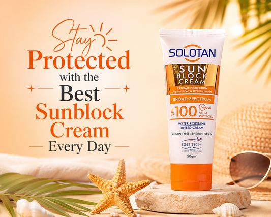 Stay Protected with the Best Sunblock Cream Every Day- Solotan SPF 100 for Advanced Sun Protection
