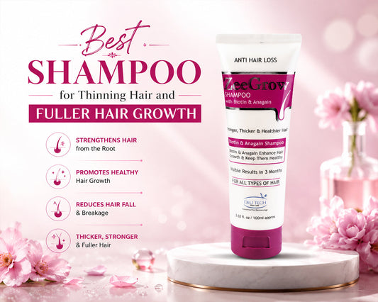 Best Shampoo for Thinning Hair and Fuller Hair Growth - ZeeGrow Shampoo