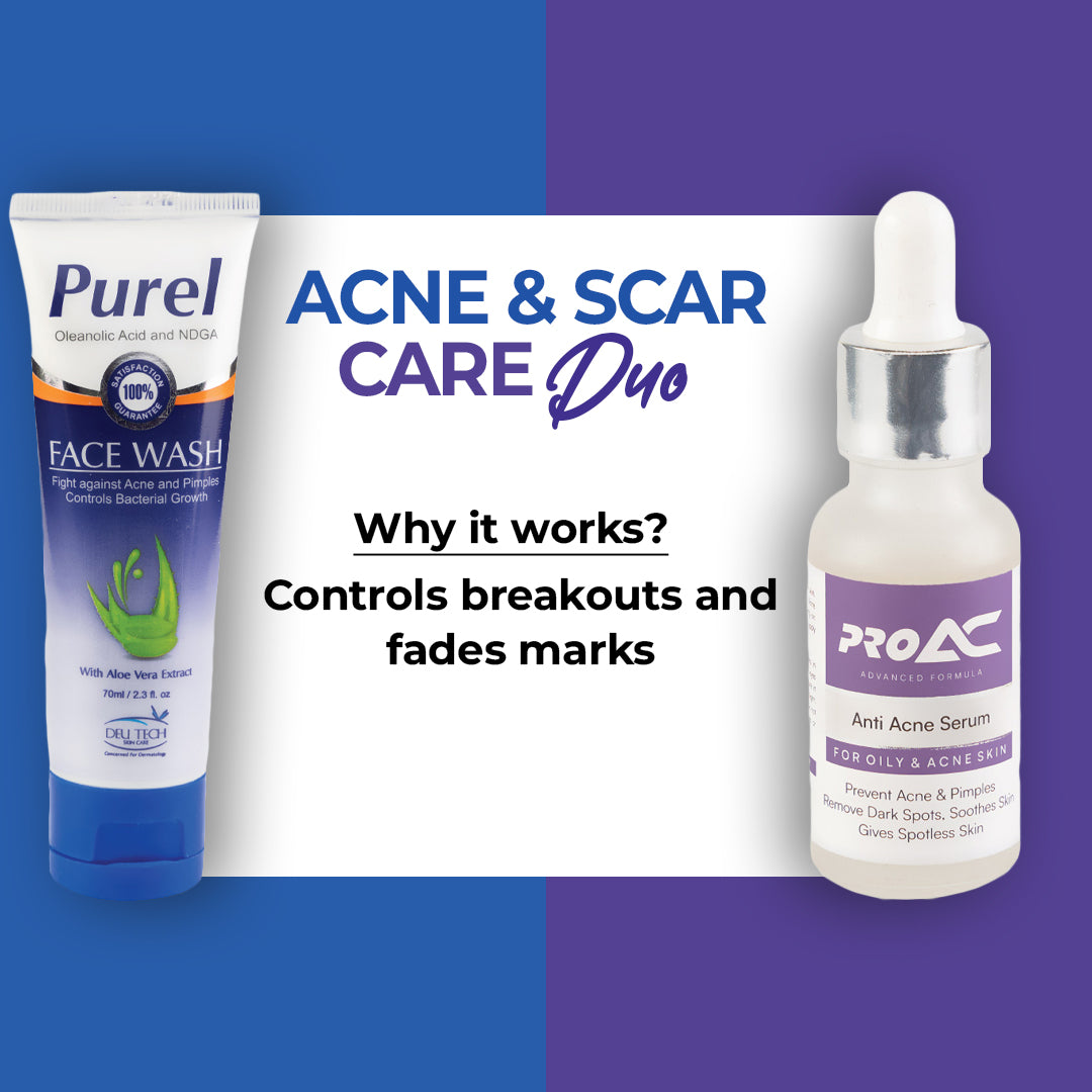 Anti Acne Face Wash and Serum for Acne Scars and Marks