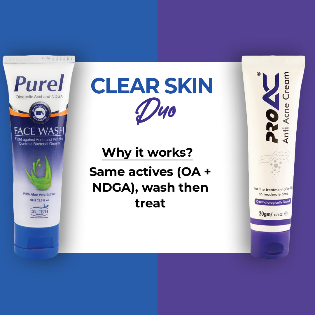 Anti Acne Face Wash and Pimple Cream for Clear Skin