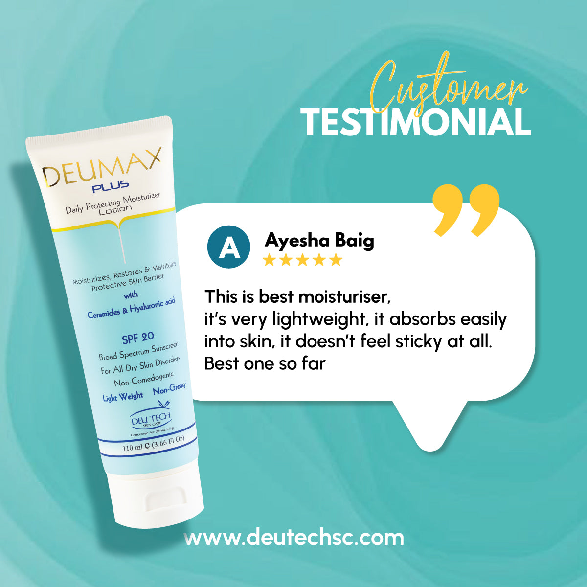 Deumax Plus Lotion with Hyaluronic Acid