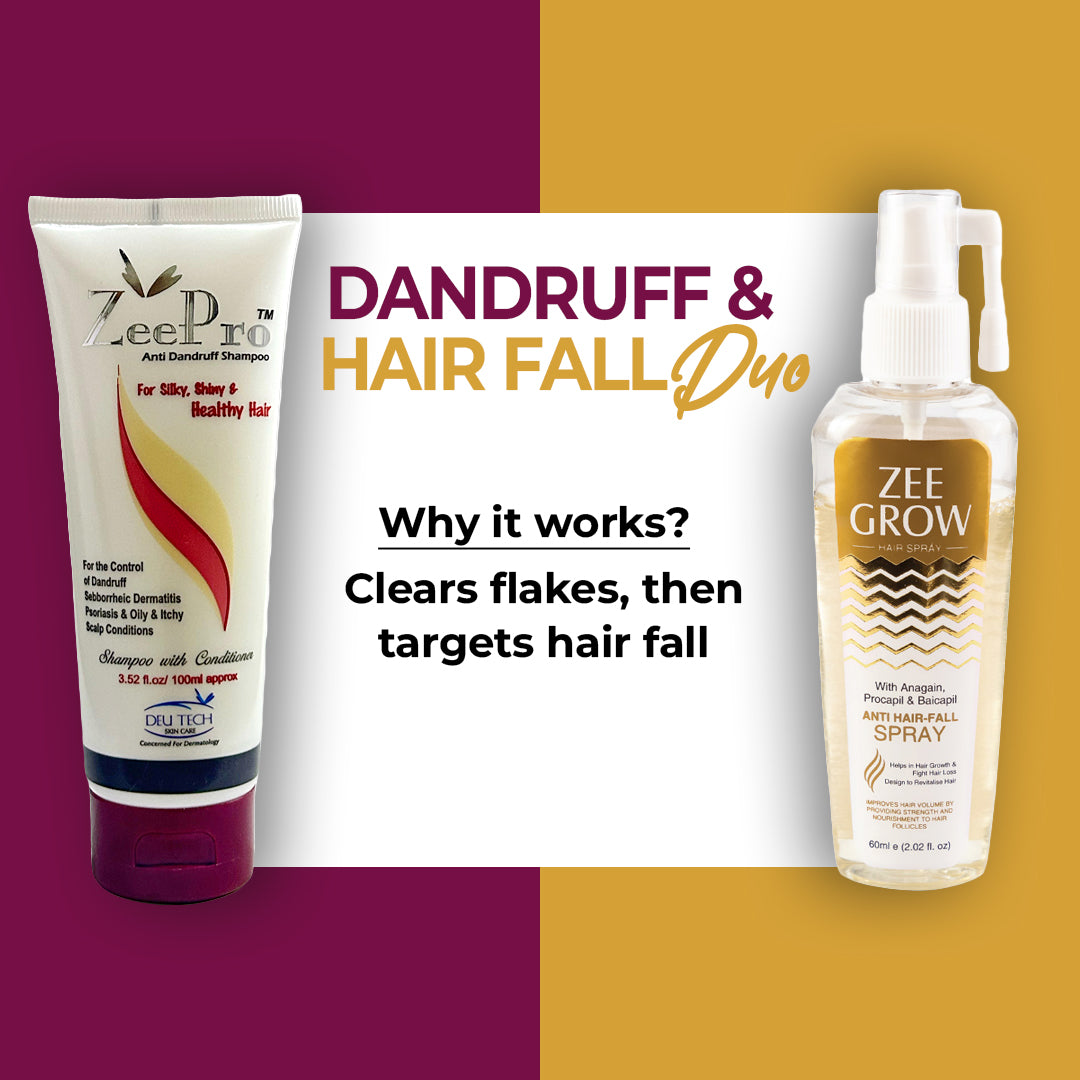 Anti Dandruff Shampoo and Hair Fall Treatment Spray