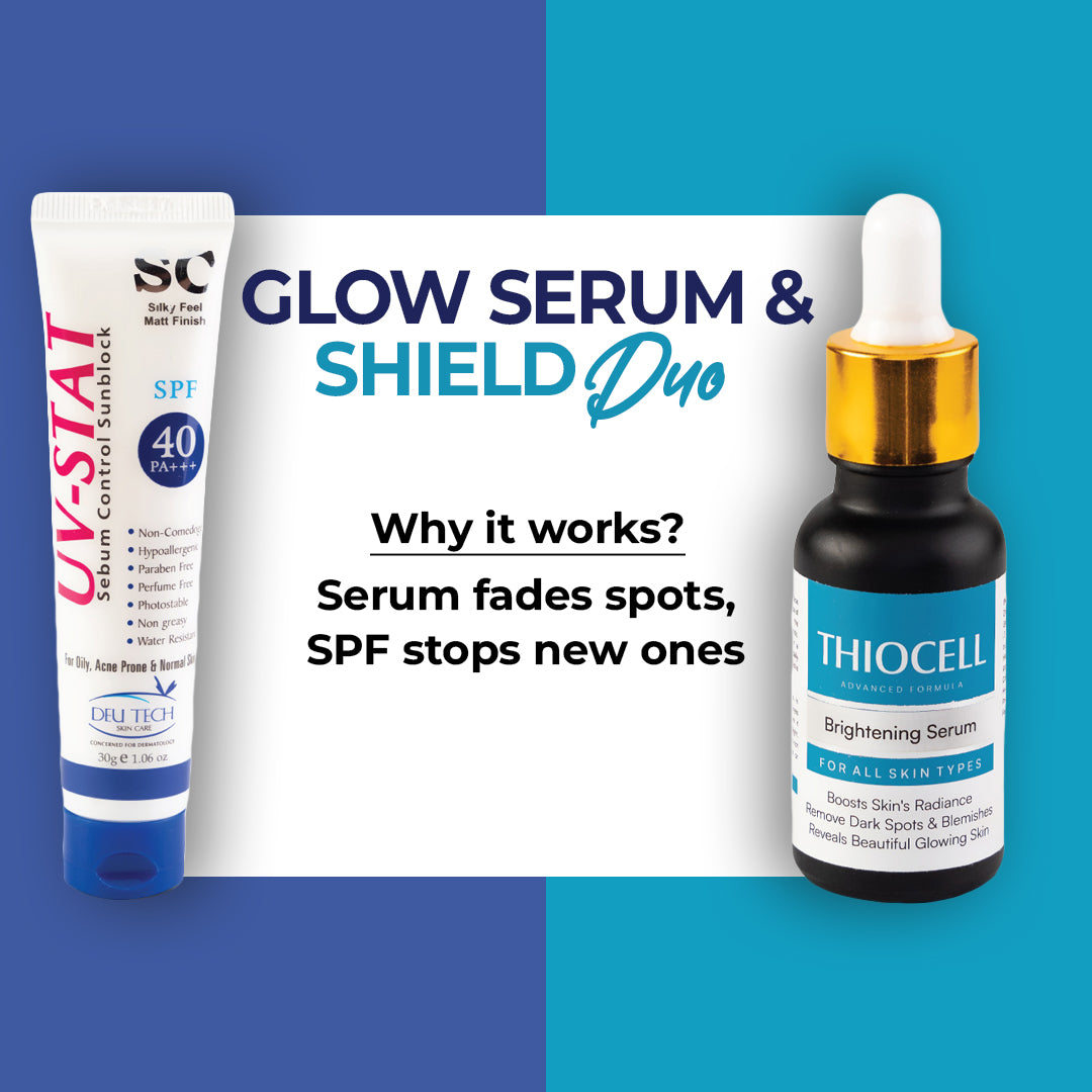 Glutathione Brightening Serum with SPF 40 Gel Sunscreen
