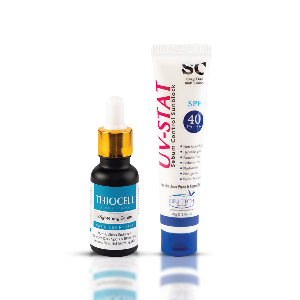 Glutathione Brightening Serum with SPF 40 Gel Sunscreen