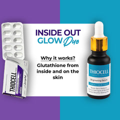 Glutathione Tablets and Brightening Serum for Radiant Skin