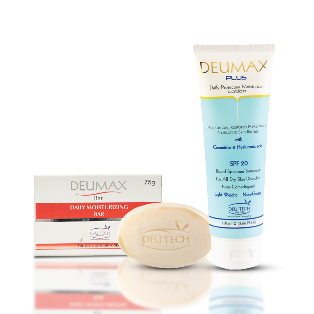 Hyaluronic Acid Moisturizer and Gentle Cleansing Bar for Dry Skin